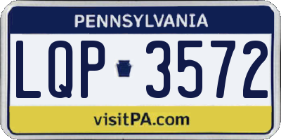 PA license plate LQP3572
