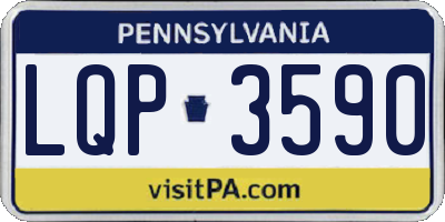 PA license plate LQP3590