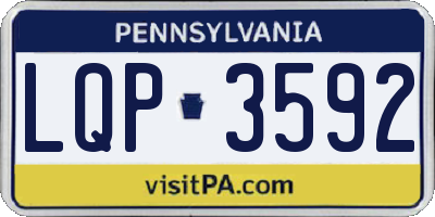 PA license plate LQP3592