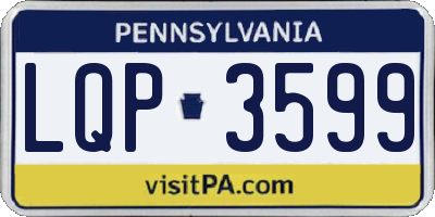 PA license plate LQP3599