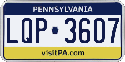 PA license plate LQP3607