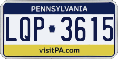PA license plate LQP3615