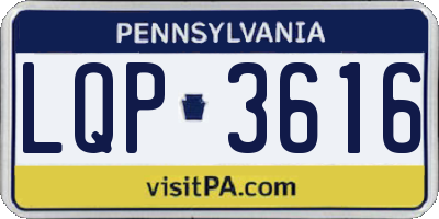 PA license plate LQP3616