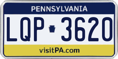 PA license plate LQP3620