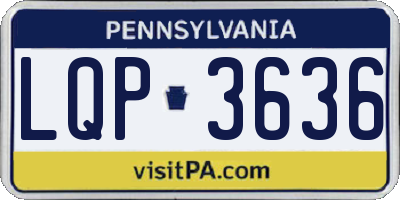 PA license plate LQP3636