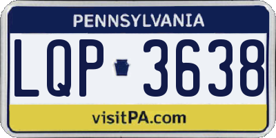 PA license plate LQP3638