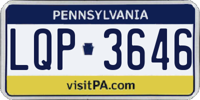 PA license plate LQP3646