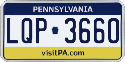 PA license plate LQP3660