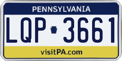 PA license plate LQP3661