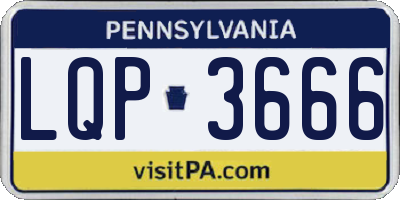 PA license plate LQP3666