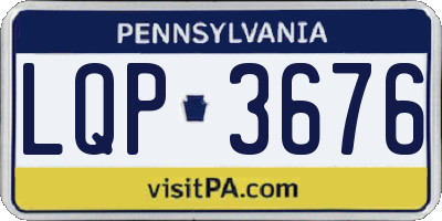 PA license plate LQP3676