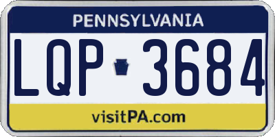 PA license plate LQP3684