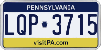 PA license plate LQP3715