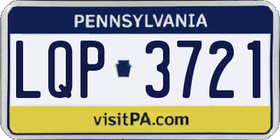 PA license plate LQP3721