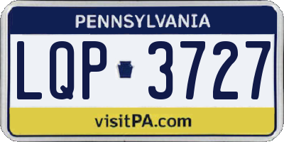 PA license plate LQP3727