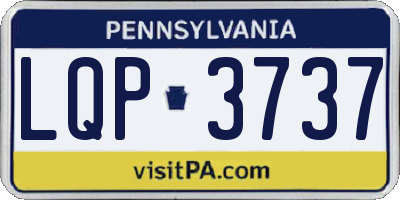 PA license plate LQP3737