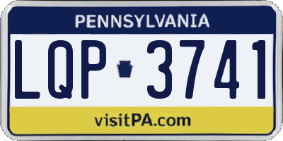 PA license plate LQP3741