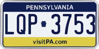 PA license plate LQP3753
