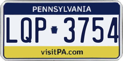 PA license plate LQP3754