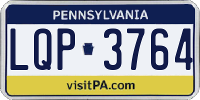 PA license plate LQP3764