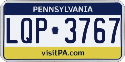 PA license plate LQP3767