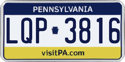 PA license plate LQP3816