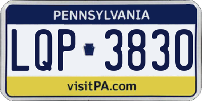 PA license plate LQP3830