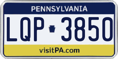 PA license plate LQP3850