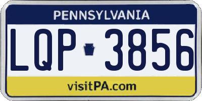 PA license plate LQP3856