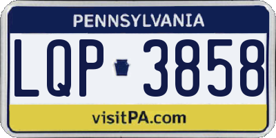PA license plate LQP3858