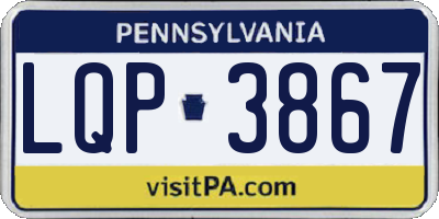 PA license plate LQP3867