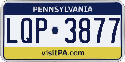PA license plate LQP3877