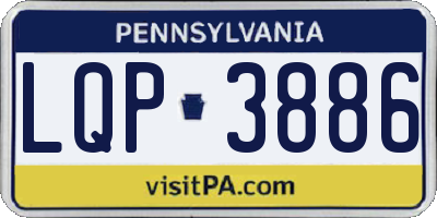 PA license plate LQP3886