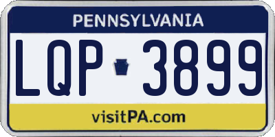 PA license plate LQP3899