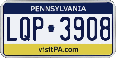 PA license plate LQP3908