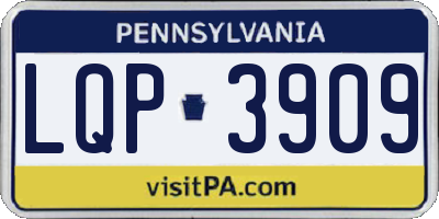 PA license plate LQP3909