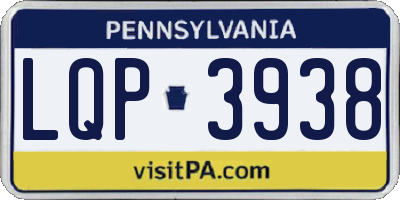 PA license plate LQP3938