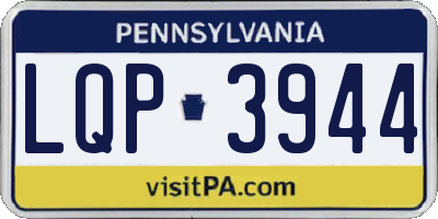 PA license plate LQP3944