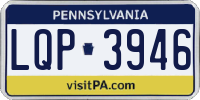 PA license plate LQP3946
