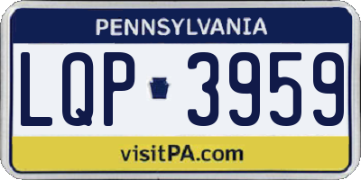 PA license plate LQP3959
