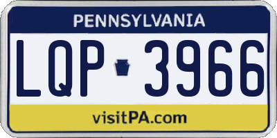PA license plate LQP3966