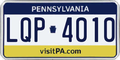 PA license plate LQP4010