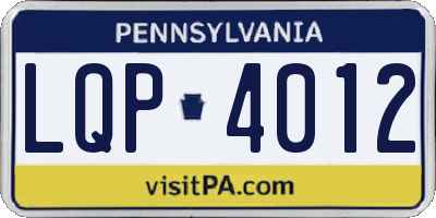 PA license plate LQP4012