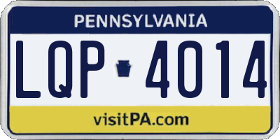 PA license plate LQP4014