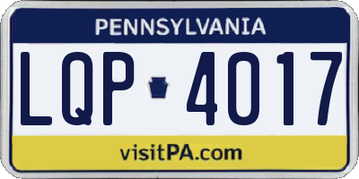 PA license plate LQP4017