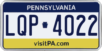 PA license plate LQP4022