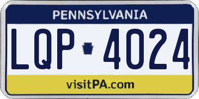 PA license plate LQP4024