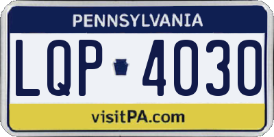 PA license plate LQP4030