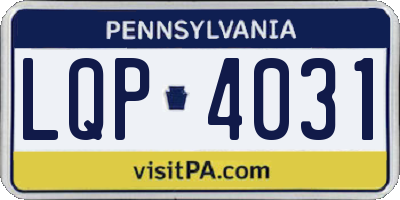 PA license plate LQP4031