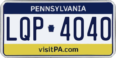 PA license plate LQP4040